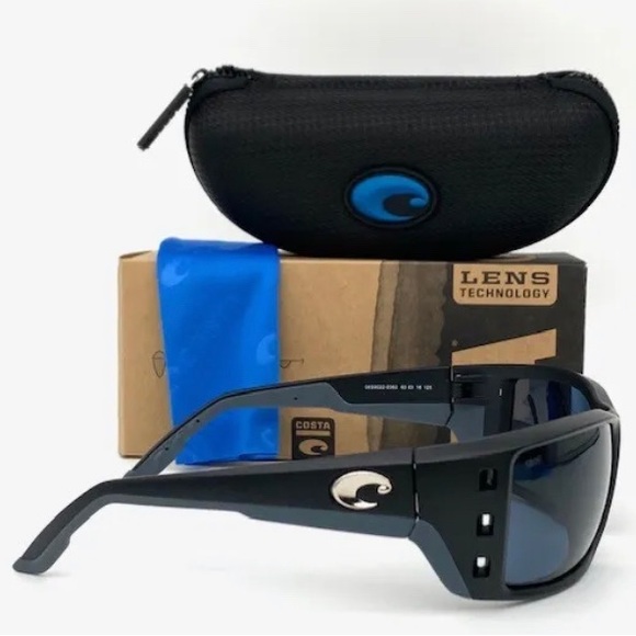 Costa Del Mar PERMIT Matte Black / Gray 580P  62mm Polarized Sunglasses - Picture 5 of 5